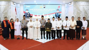 HUT Bhayangkara ke-79: Polda Jateng Doa & Bansos
